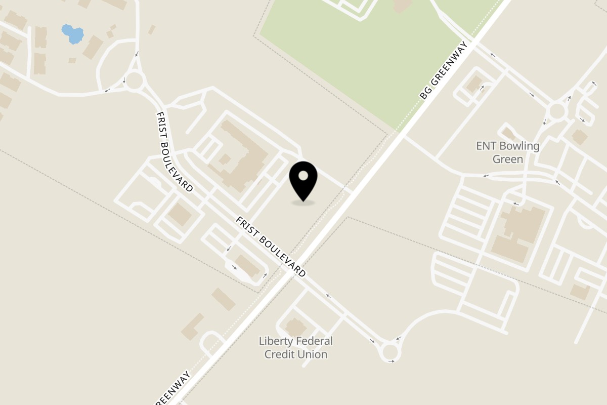 Map showing the location of Mad Taco on 495 Lovers Ln #103 in Bowling Green